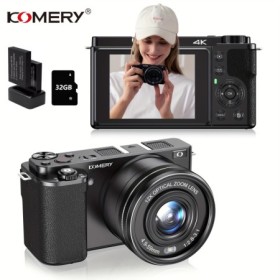Cámara SLR DSLR con Zoom óptico de 12X, cámaras digitales HD 4K 64MP p