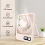 JOPHEK USB Fan, 3000mAh Portable Table Fan – 5 Speeds Mini Quiet Fan for Office, Home, Travel, Camping (Pink)