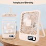JOPHEK USB Fan, 3000mAh Portable Table Fan – 5 Speeds Mini Quiet Fan for Office, Home, Travel, Camping (Pink)