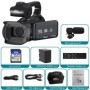 KOMERY YouTube Videocámara 6K Ultra HD videocámaras 64MP cámara de tra