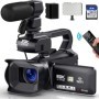 KOMERY YouTube Videocámara 6K Ultra HD videocámaras 64MP cámara de tra