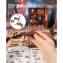 CUTEBEE Book Nook Miniature Dollhouse Building Kit, Dollhouse with Dust Cover and LED Light, Booknook Library for Model Making
