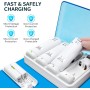 TechKen Paquete de 4 Estaciones de Carga de batería Recargable para Mando a Distancia Wii
