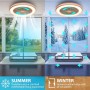 activeallbrite Ceiling Fan with Light, DC Motor 20W LED 40W, RGB 3000K-6500K, Adjustable Wind Speed with Remote Control,