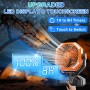 Camping Fan with LED Light, 20000mAh Rechargeable Automatic Vibration Fans for Outdoor Camping Tent with Remote, 5 Speed USB