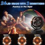 Camping Fan with LED Light, 20000mAh Rechargeable Automatic Vibration Fans for Outdoor Camping Tent with Remote, 5 Speed USB