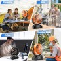 Camping Fan with LED Light, 20000mAh Rechargeable Automatic Vibration Fans for Outdoor Camping Tent with Remote, 5 Speed USB