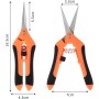 Tijeras de Podar - Tijeras Podar Pequeña - Tijeras Jardinería Afilada con Mango Ergonómico,Ideales para Podar