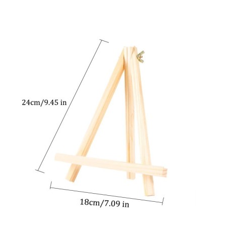 Caballete de madera para pintar, soporte triangular plegable para exhi