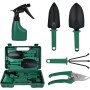 Kit de 5 Herramientas de Jardinería Profesionales con Funda de Transporte - Acero Inoxidable, Mangos Ergonómicos Antideslizantes