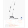 VEVOR Rastrillo Nivelador de Césped con Mango, Placa de Suelo de 254 x 430 mm, Nivelador de Suelo de Acero al Carbono Resistente