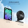 EasyAcc USB Table Fan, 4000mAh Rechargeable Quiet Fans, Powerful with 4 Speeds, Mini Base Fast Charging, Portable Fan for Home,