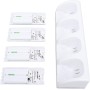 Estación de Carga 4 en 1 para Mando a Distancia Wii y Wii U, Estación de Carga Remota Wii con 4 Baterías Recargables de 2800 MAh