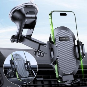Miracase Soporte Movil Coche [Ultra Estable y Potente Ventosa] Suporte Telemovel Carro para salpicadero y Parabrisas y Aire