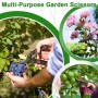 Tijeras hortícolas profesionales de aleación de titanio, tijeras de poda hortícola, tijeras de jardín, tijeras de desvío,