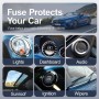 JOREST 180Pcs 12v Fusibles Coche Kit, 60 Mini Fusible Coche + 60 Mediano Fusible Coche + 60 Micro Fusible + Clip - para