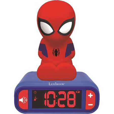 LEXIBOOK, Disney Stitch Night Light Alarm Clock, Sounds & Melodies, Backlit LCD Display, Luminous, Snooze, Blue (RL800D)