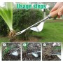 2025 Nuevo Jardinera Manual, Deshierbe Manual Herramienta Gubia de Deshierbe de Acero Inoxidable con Mango Madera Pala