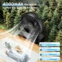 EasyAcc USB Table Fan, Quiet Rechargeable Fans 4000mAh, Powerful with 4 Speeds, Mini Base Fast Charging, Portable Fan for Home,