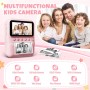 CalineGam Instant Children's Photo Camera, 3.0 Inch HD Screen 48MP Instant Camera Children with 32GB Card, 1080P Children's