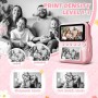 CalineGam Instant Children's Photo Camera, 3.0 Inch HD Screen 48MP Instant Camera Children with 32GB Card, 1080P Children's