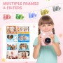 CalineGam Instant Children's Photo Camera, 3.0 Inch HD Screen 48MP Instant Camera Children with 32GB Card, 1080P Children's