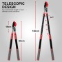 JiveSnip Tijeras de podar Telescópicas Telescopic Loppers, Cortadora de Ramas Resistente con Estructura de Engranajes que Ahorra