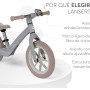 KikkaBoo LANSER Pedalless Bike, Child Bike 2 Years, Balance Bike, From 2 to 6 Years, Ultralight, Adjustable Saddle, Beige