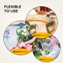 Set de 4 Alambres Verdes 0,65 mm, Alambre Fino y Resistente para Flores, Alambre para Jardín en Bobina de Madera, Alambre