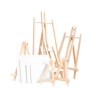 Caballete de madera para pintar, soporte triangular plegable para exhi