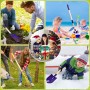 Aragallant Set de Jardinería con Carretilla, Herramientas y Guantes para Niños - Incluye Pala, Rastrillo y Accesorios,