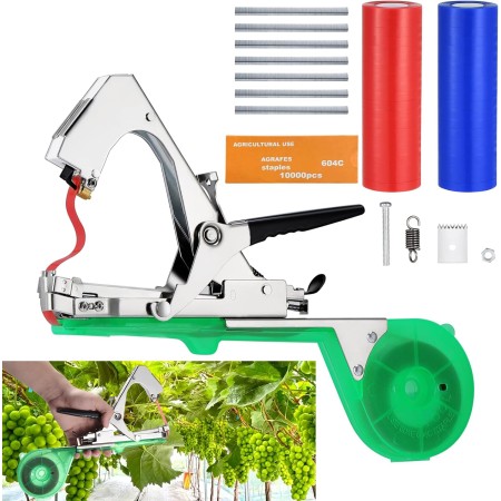 Faankiton Herramienta de Cinta de Jardín, Atadora Agricola para Atar Ramas de Plantas, Maquina para Atar Plantas, Maquina Atar