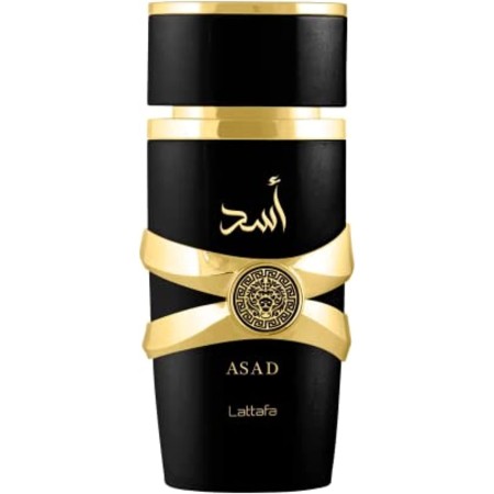 Lattafa Asad Perfume, fragancia refrescante de madera y almizcle, 100 ml, perfume unisex (paquete de 1)