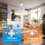 YOEVU EOS WiFi Smart Ceiling Fan | Compatible with Alexa | Dimmable LED Light | 6 Quiet Speeds | App Control/Remote |