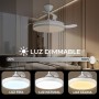 YOEVU EOS WiFi Smart Ceiling Fan | Compatible with Alexa | Dimmable LED Light | 6 Quiet Speeds | App Control/Remote |