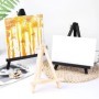 Caballete de madera para pintar, soporte triangular plegable para exhi