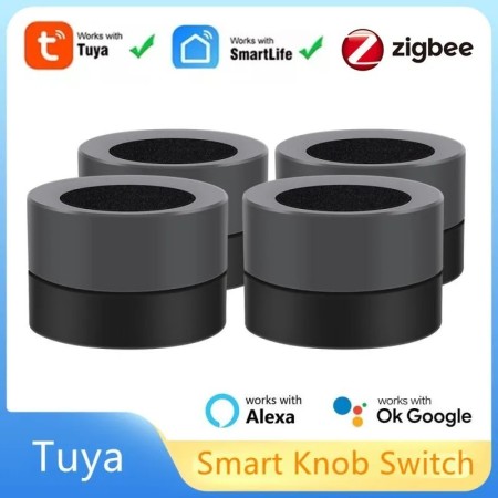 Tuya ZigBee-interruptor de perilla inteligente, controlador de botón d