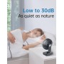 MERTTURM USB Table Fan 4000mAh, Ultra Quiet, 4 Adjustable Speed, Adjustable Direction, Battery Indicator, for Office, Bedroom,