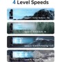 MERTTURM USB Table Fan 4000mAh, Ultra Quiet, 4 Adjustable Speed, Adjustable Direction, Battery Indicator, for Office, Bedroom,