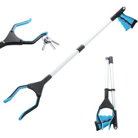 Pinza Recoge Objetos Larga 81cm - Pinzas Recoge Objetos Plegable con Imán y Cabezal Giratorio - Pinza Extensible para Recoger