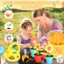 Aragallant 28 Piezas Herramientas Jardineria para Niños, Kit Jardineria Niños con Pala Regadera Rastrillo Macetas, Juguetes