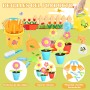 Aragallant 28 Piezas Herramientas Jardineria para Niños, Kit Jardineria Niños con Pala Regadera Rastrillo Macetas, Juguetes