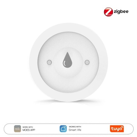 Sensor de fugas de agua MOES Tuya ZigBee, alarma de detector de inunda