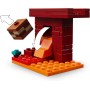 LEGO Minecraft La Batalla de Lava del Inframundo Juguete de Construcción con Figura de Álex con Armas y Espada y Más Personajes,