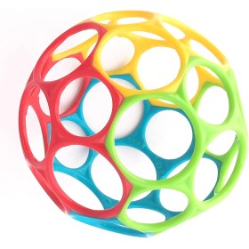 Bright Starts - Classic Easy Grip Oball - BPA Free - Red, Yellow, Green, Blue, Newborn Age and more