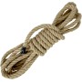 Xpieoyrm Cuerda de Yute, 10mm x 5m Cuerda Cañamo Natural, Rollo de Cordel Yute, Cuerda Fuerte Y Duradera, Cuerda de arpillera