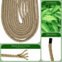 Xpieoyrm Cuerda de Yute, 10mm x 5m Cuerda Cañamo Natural, Rollo de Cordel Yute, Cuerda Fuerte Y Duradera, Cuerda de arpillera