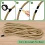 Xpieoyrm Cuerda de Yute, 10mm x 5m Cuerda Cañamo Natural, Rollo de Cordel Yute, Cuerda Fuerte Y Duradera, Cuerda de arpillera