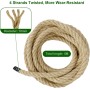 Xpieoyrm Cuerda de Yute, 10mm x 5m Cuerda Cañamo Natural, Rollo de Cordel Yute, Cuerda Fuerte Y Duradera, Cuerda de arpillera