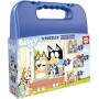 Educa - Set of Four Progressive Puzzles from 12 to 25 Pieces with Bluey Characters | Presented in a magnificent suitcase to be